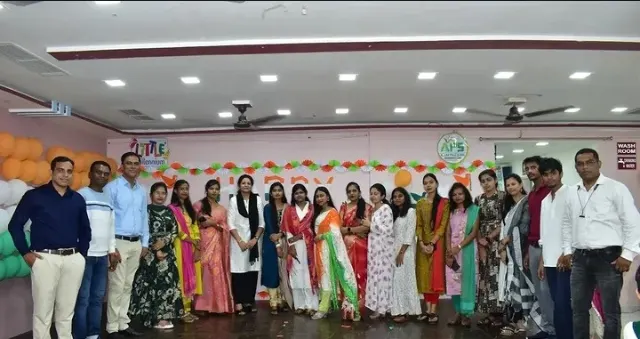 Faculty and students at an institute event